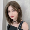 Wholesale wig for women with medium-length hair, face shaping, short straight hair, mid-length straight hair, collarbone hair, and full head sets Application Scenario